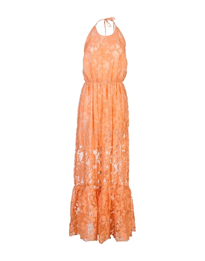 Msgm Long Dresses In Salmon Pink