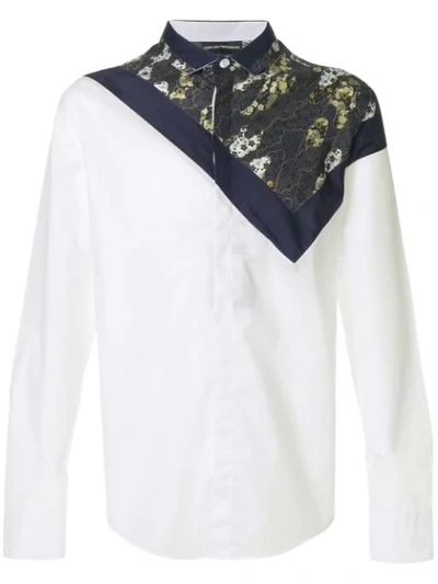 Emporio Armani Top Printed Shirt In White