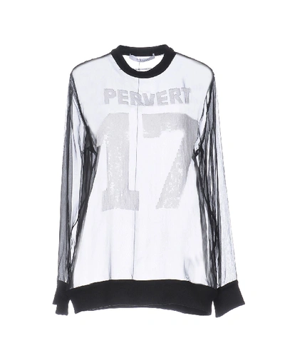 Givenchy Silk Top In Black