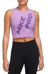 Nike Women's  Pro Dri-fit Crop Tank Top In Purple