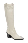 Dolce Vita Women's Kamryn Knee High Western Boots In Off White