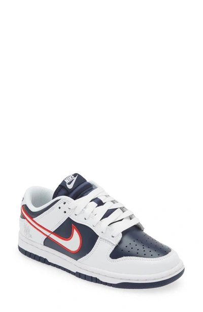 Nike Dunk Low Premium Sneaker In White/university Red/obsidian