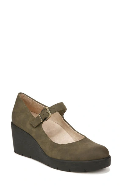 Soul Naturalizer Adore Mary Jane Wedge In Green Faux Nubuck