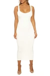 Naked Wardrobe The Nw Hourglass Midi Dress In White