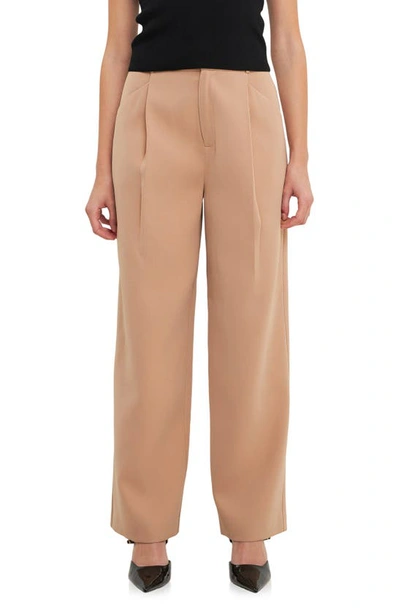 Endless Rose Women's High-waisted Suit Trousers In Khaki