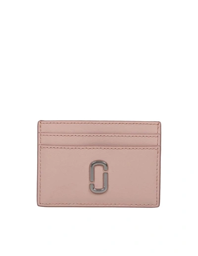 Marc Jacobs Leather Card Holder In Rose