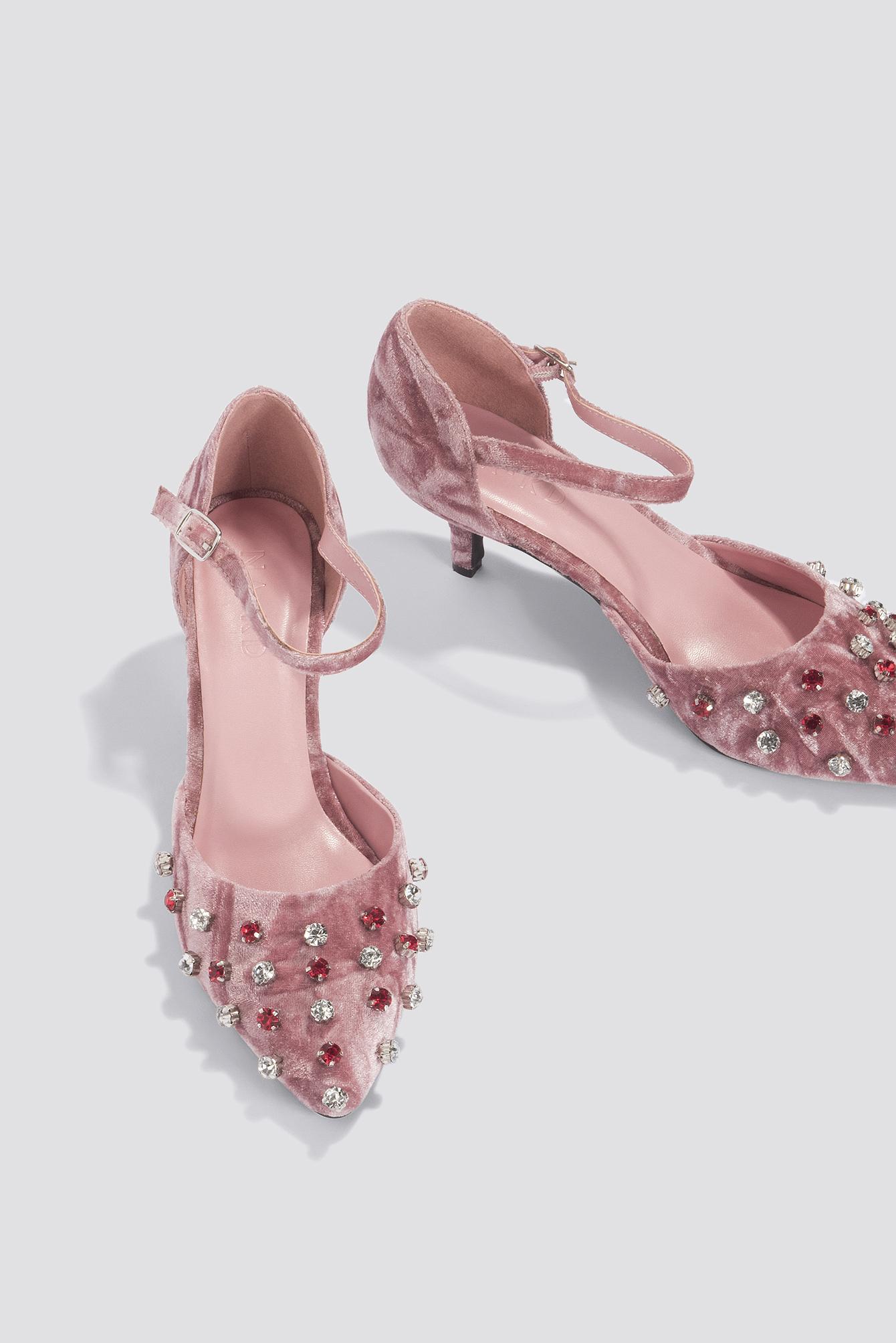 dusky pink kitten heels