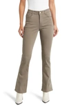 Wit & Wisdom 'ab'solution High Waist Itty Bitty Bootcut Jeans In Brindle Olive