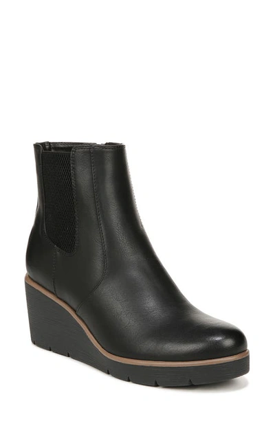 Soul Naturalizer Apollo Wedge Bootie In Black Faux Leather