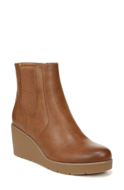 Soul Naturalizer Apollo Wedge Bootie In Toffee Brown Faux Leather
