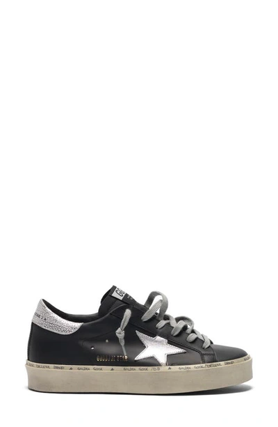 Golden Goose Hi Star Platform Sneaker In Black/ Silver