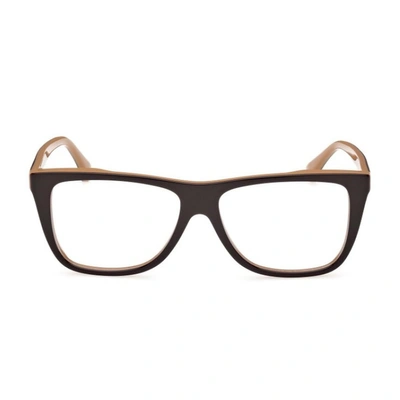 Max Mara Mm5096 050 Glasses In 050 Brown/beige