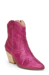 Matisse Harlow Bootie In Hot Pink Rhinestone