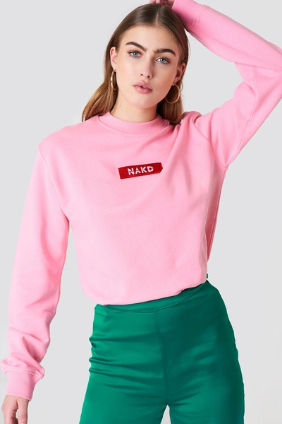 Na-kd Logo Sweater - Pink