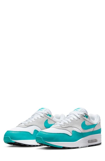 Nike Air Max 1 Trainer In Neutral Grey/ Clear Jade