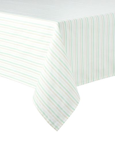 Martha Stewart Daisy Stripe Tablecloth, 60" X 102" In Mint