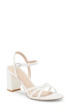 Stuart Weitzman Starla 75 Block Heel Sandal In White