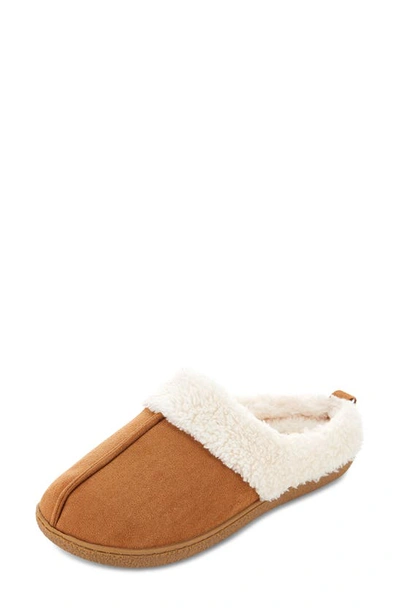 Floopi Faux Shearling Lined Slipper In Chestnut