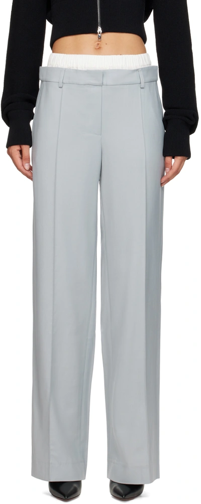 Aya Muse Blue Pinched Seam Trousers