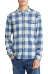 Faherty Legend Buffalo Check Flannel Button-up Shirt In Sky Ridge