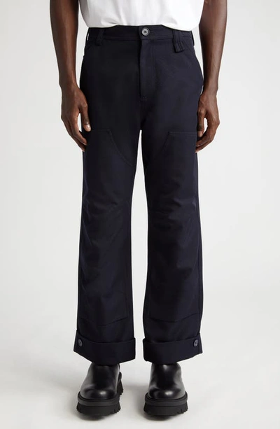 Simone Rocha Workwear Twill Trousers In Navy