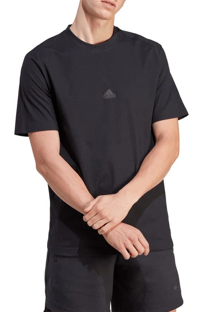 Adidas Sportswear Sportswear Z.n.e. Cotton Crewneck T-shirt In Black