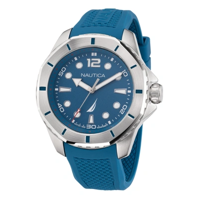 Nautica Koh May Bay Silicone 3-hand Watch In Blue