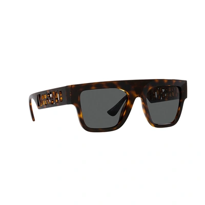 Versace Ve 4430u 108/87 Unisex Rectangle Sunglasses In Brown