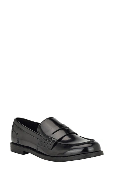 Calvin Klein Farrel Penny Loafer In Black