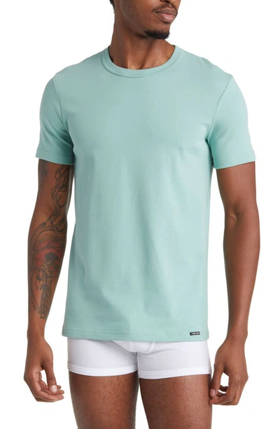 Tom Ford Cotton Jersey Crewneck T-shirt In Menthol