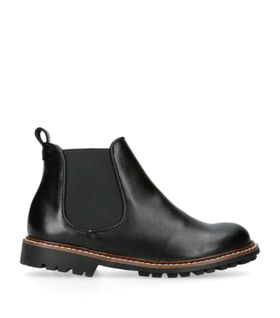 Bonpoint Kids' Leather Mathis Chelsea Boots In Black