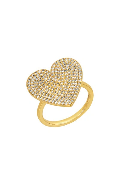 Bony Levy Icon Pavé Diamond Heart Ring In Yellow Gold