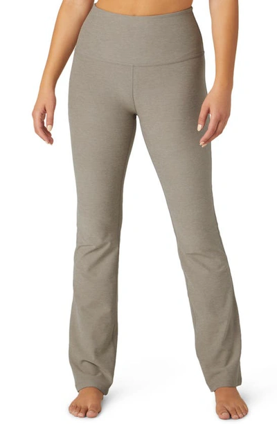 Beyond Yoga Practice Space Dye High Waist Pants In Birch Heather