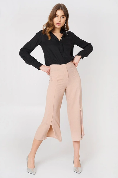 Rut & Circle Ofelia Trouser With Slit - Pink In Pastel Pink