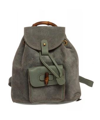 Gucci - Blue Green Suede Mini Backpack 