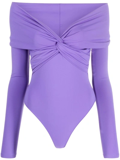 The Andamane Kendall Jersey Bodysuit In Lilac