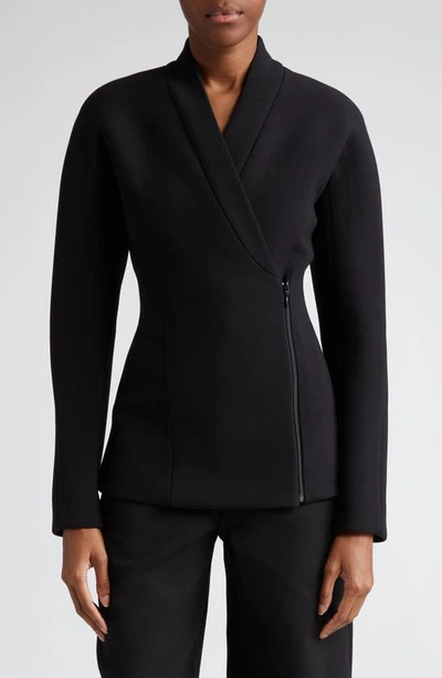 Alaïa Pin Embroidered Flared Jacket In Noir Alaia