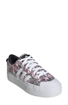 Adidas Originals Bravado 2.0 Platform Skate Sneaker In White/ White/ Wonder Quartz