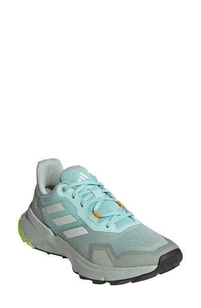 Adidas Originals Terrex Soulstride Trail Running Sneaker In Aqua/ White/ Silver