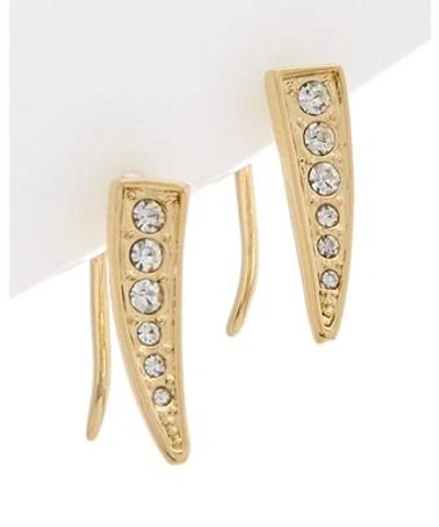 Rebecca Minkoff Crystal Pave Climber Earrings In Nocolor
