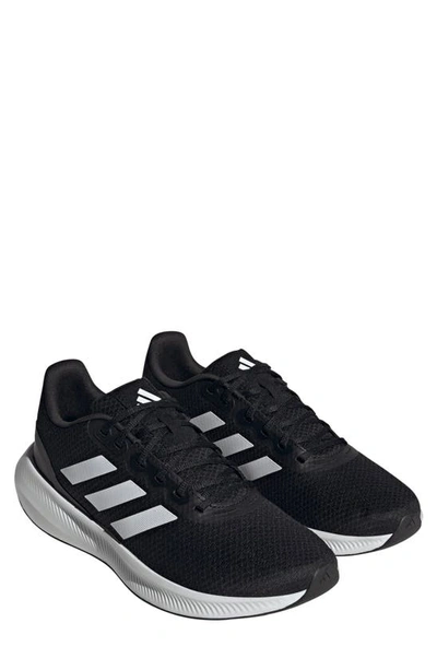Adidas Originals Runfalcon 3 Running Shoe In Black/ White/ Black