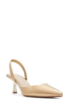 Aldo Basanti Pointed Toe Slingback Pump In Gold