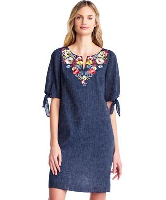 seersucker shift dress