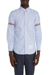 Thom Browne White/blue Striped Button-down Shirt