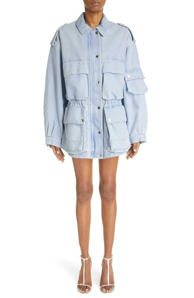 Isabel Marant Elize Denim Utility Jacket In Blue