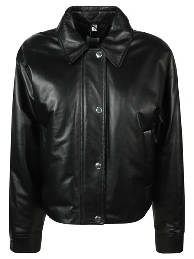 Burberry Ayton Leather Jacket In Black