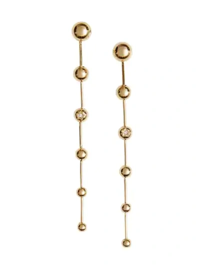 Burberry Crystal Charm Gold-plated Drop Earrings In Light Gold