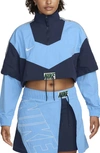 Nike Sportswear Water Repellent Crop Tracksuit Jacket In Blue
