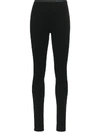 Prada Stretch-knit Slim-leg Trousers  In Black