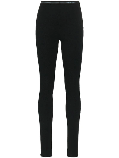 Prada Stretch-knit Slim-leg Trousers  In Black